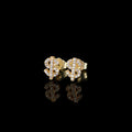 Hip Hop Jewelry Stud Earrings Iced Out 5A Zircon Dollar Sign Gold Plated Earrings for Men Women