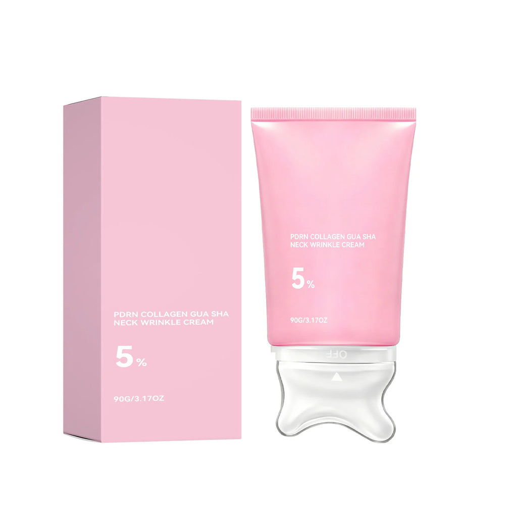 PDRN Collagen Gua Sha Neck Wrinkle Cream Firming Lifting Smooth Neck Fine Lines Hydrating Elasticity Repair Neck Skin Care Kit