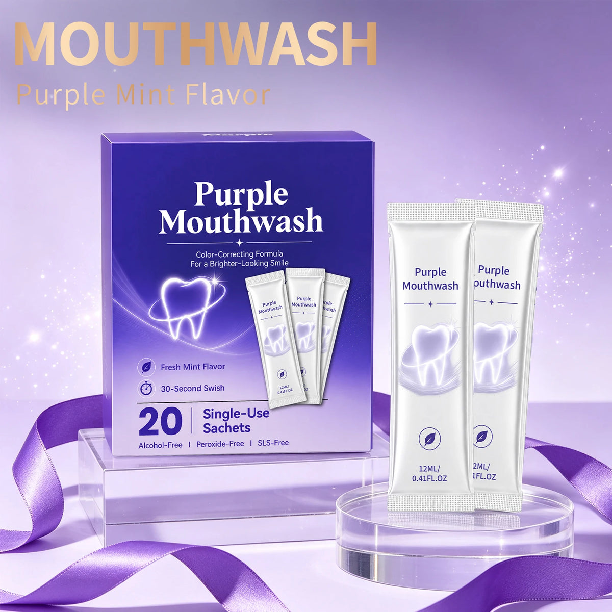 20 Pieces Mouthwash Deeply Cleaning Fresh Breath Improve Oral Environment For Gums Care Travel Convenient Carry Mouthwash Liquid