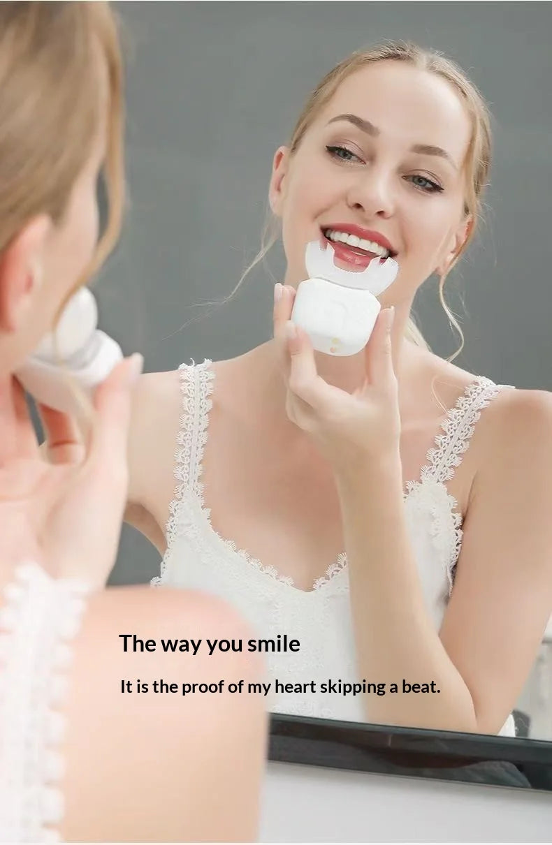 Adult U-Shaped Electric Toothbrush 360° Intelligent Cleaning USB Rechargeable Automatic Toothbrush