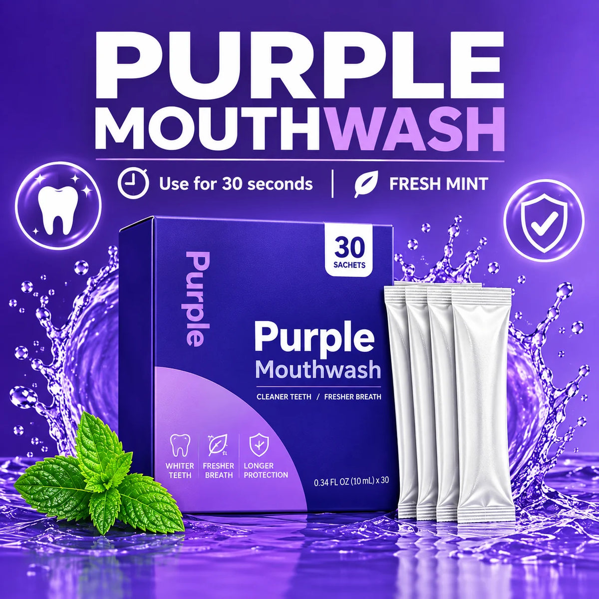 ™ Purple Rinse — 30-Second Color-Correcting Mouthwash